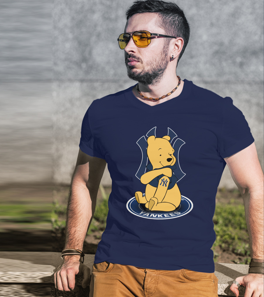 New York Yankees Winnie The Pooh Yankees Logo T-Shirt