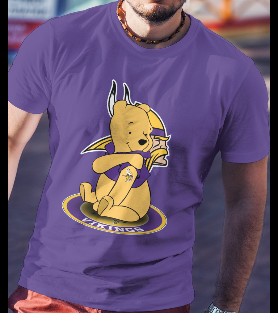 Winnie The Pooh Minnesota Vikings Crossover Fans T-Shirt