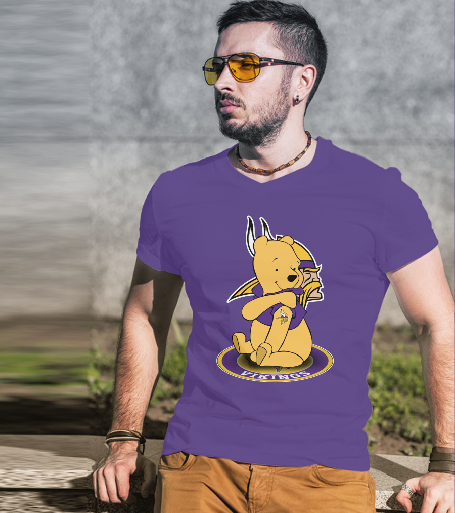 Winnie The Pooh Minnesota Vikings Crossover Fans T-Shirt