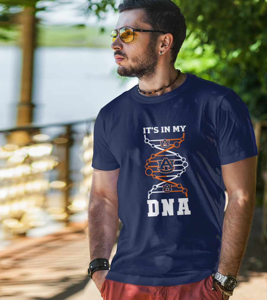 Auburn Tigers It's In My DNA Auburn University Logo DNA Strand T-Shirt
