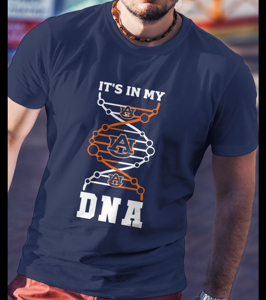 Auburn Tigers It's In My DNA Auburn University Logo DNA Strand T-Shirt