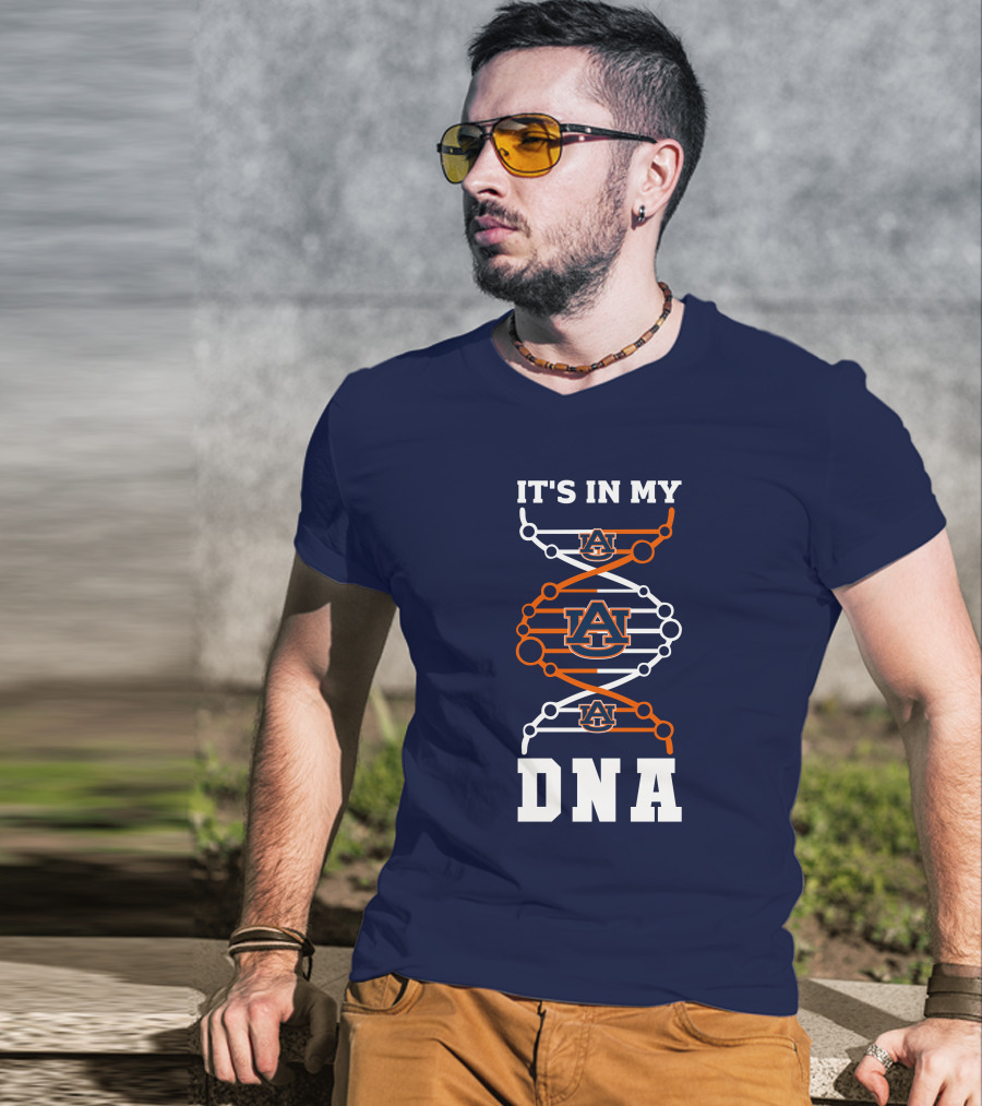 Auburn Tigers It's In My DNA Auburn University Logo DNA Strand T-Shirt