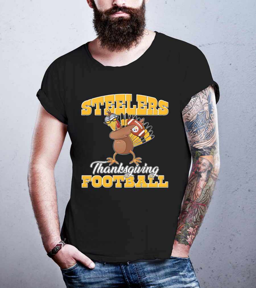 Steelers Thanksgiving Football Turkey T-Shirt