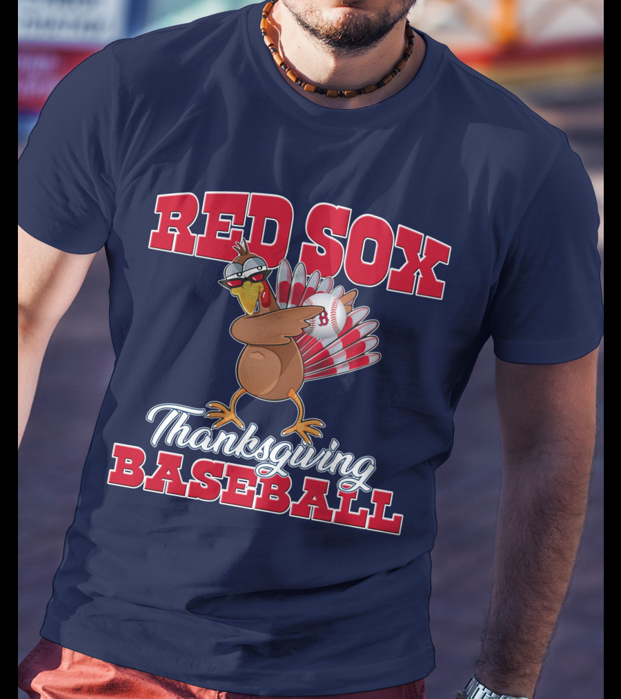 Red Sox Thanksgiving Baseball Turkey T-Shirt