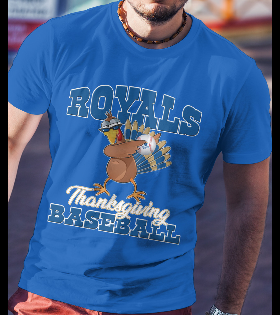Royals Thanksgiving Baseball Turkey T-Shirt