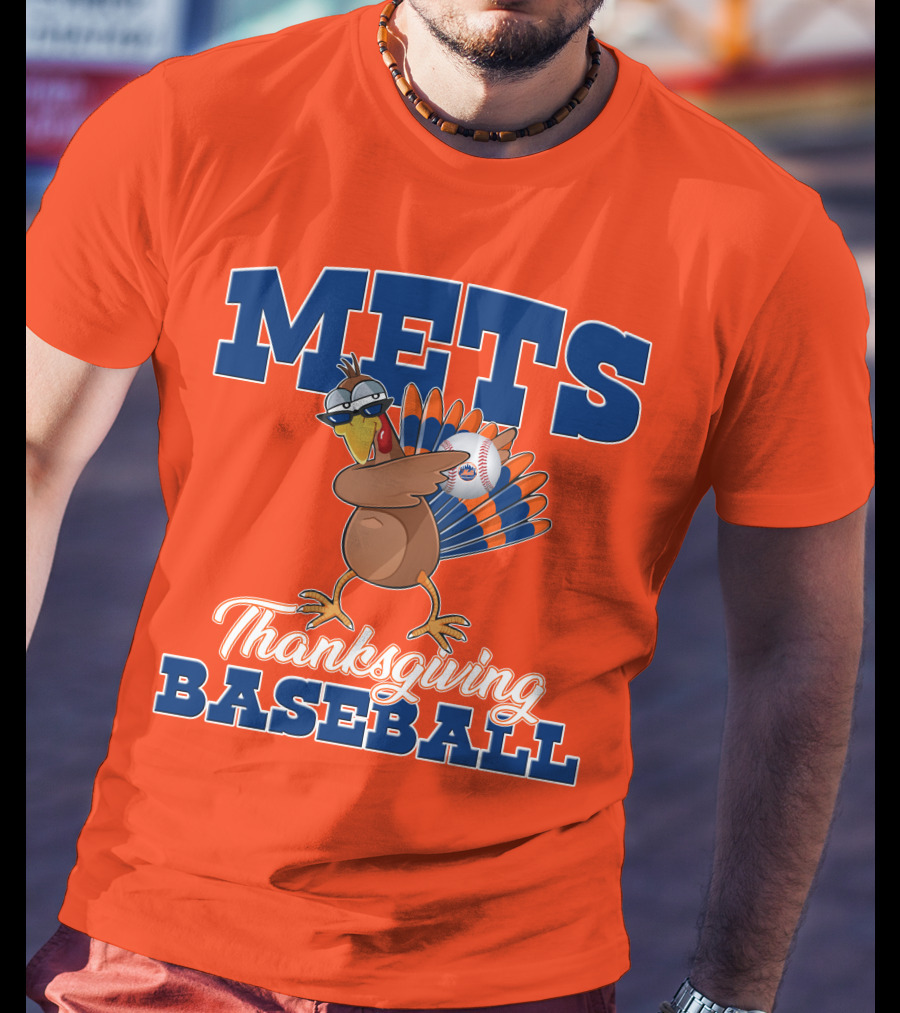 Mets Thanksgiving Baseball Turkey T-Shirt