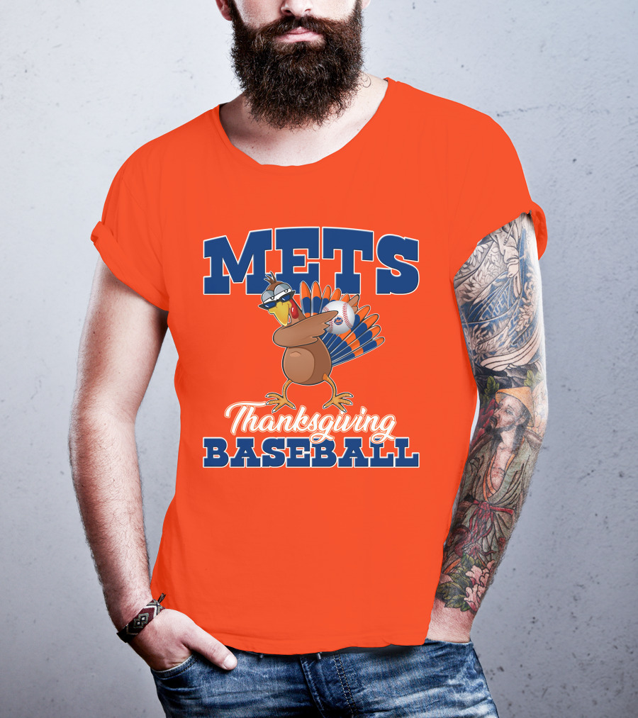 Mets Thanksgiving Baseball Turkey T-Shirt