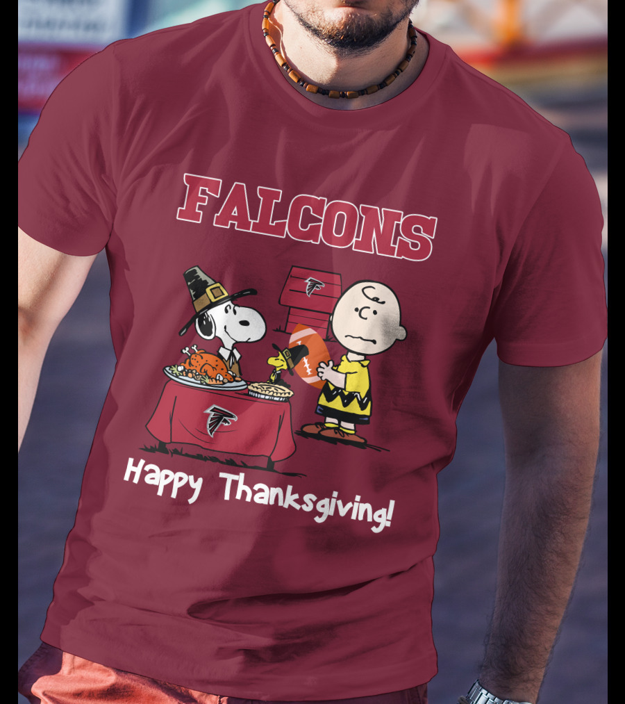 Falcons Snoopy Charlie Brown Thanksgiving Football Peanuts T-Shirt