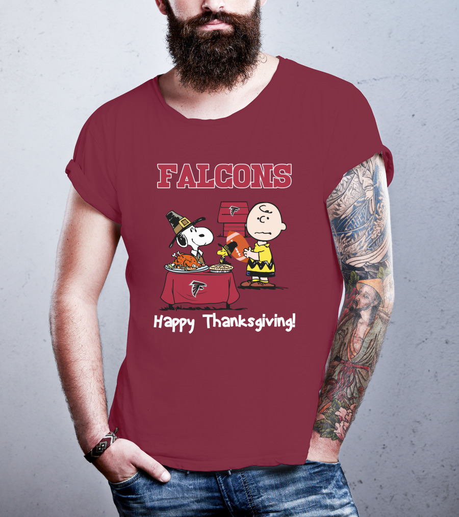 Falcons Snoopy Charlie Brown Thanksgiving Football Peanuts T-Shirt