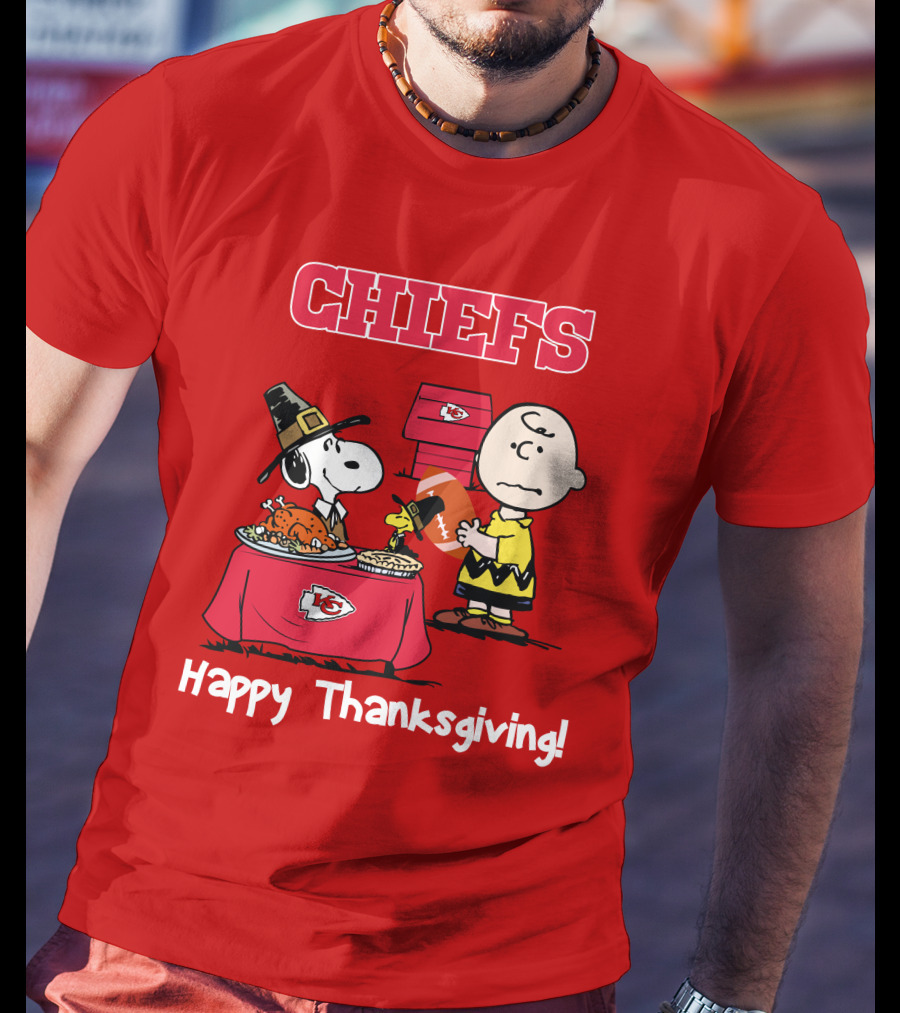 Chiefs Snoopy Charlie Brown Thanksgiving Kansas City Football T-Shirt