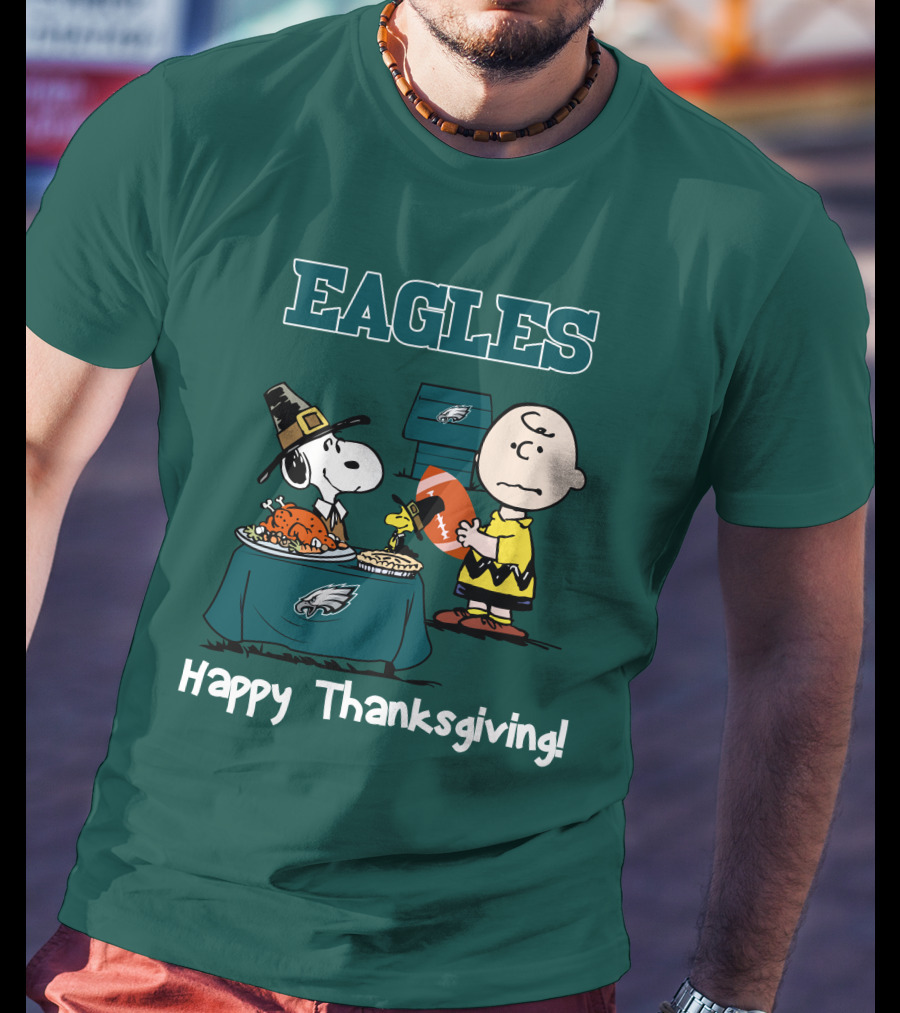 Eagles Snoopy Thanksgiving Football Peanuts Philadelphia T-Shirt