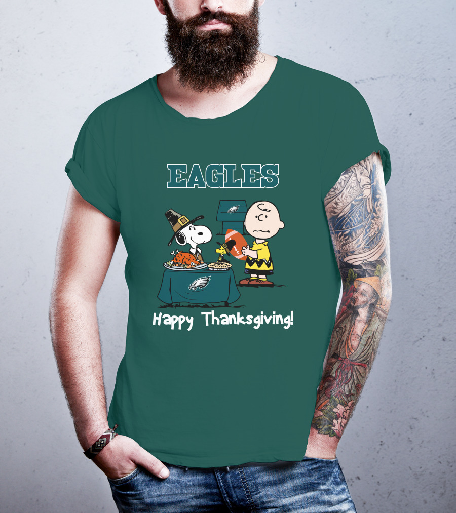 Eagles Snoopy Thanksgiving Football Peanuts Philadelphia T-Shirt