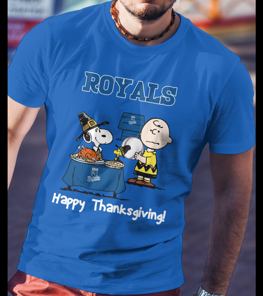 Royals Snoopy Charlie Brown Happy Thanksgiving T-Shirt