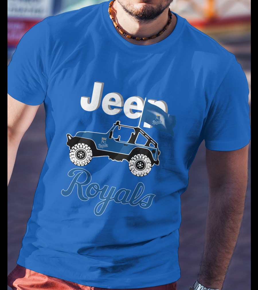 Jeep Kansas City Royals Blue Flag Adventure T-Shirt