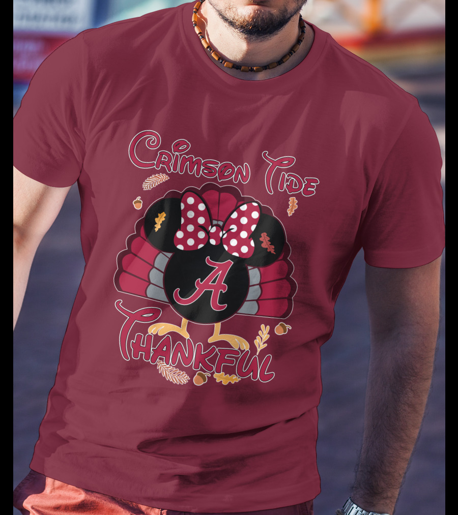 Crimson Tide Thankful Turkey Minnie A T-Shirt