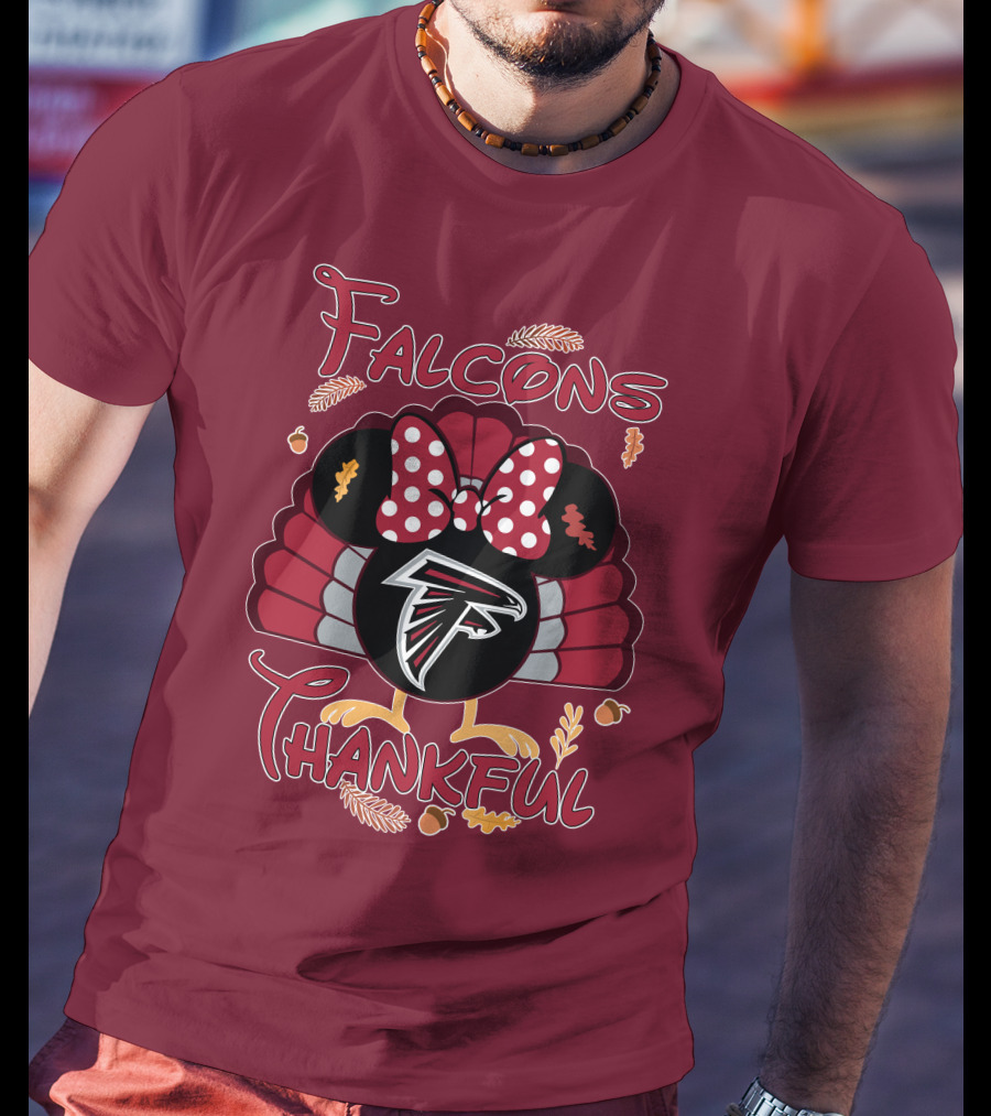 Falcons Thankful Minnie Thanksgiving Atlanta T-Shirt