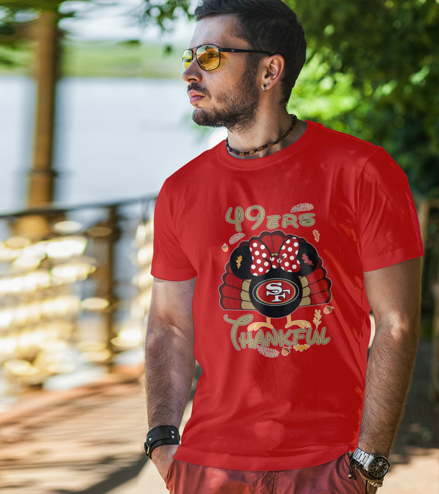 49ers Thankful Minnie Thanksgiving San Francisco T-Shirt