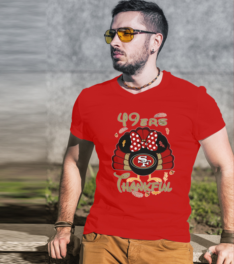 49ers Thankful Minnie Thanksgiving San Francisco T-Shirt