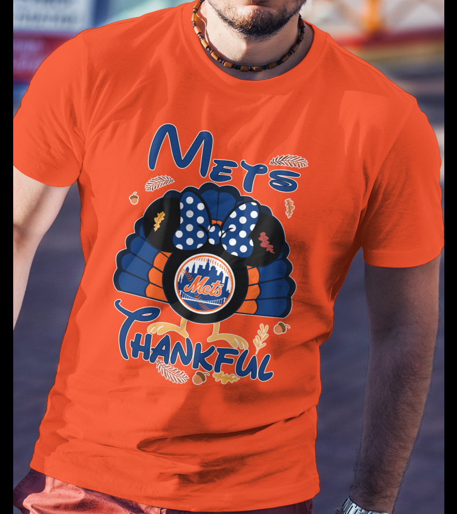 Mets Thankful Thanksgiving Minnie T-Shirt