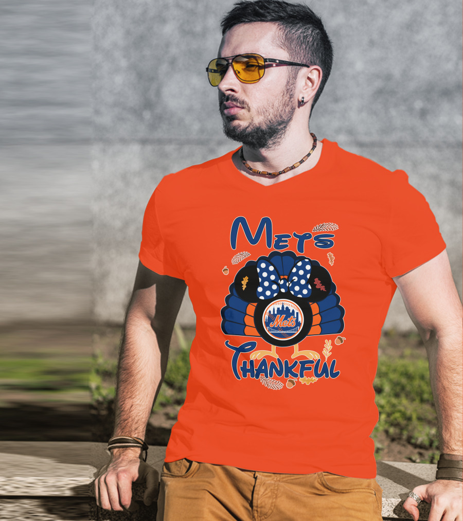 Mets Thankful Thanksgiving Minnie T-Shirt