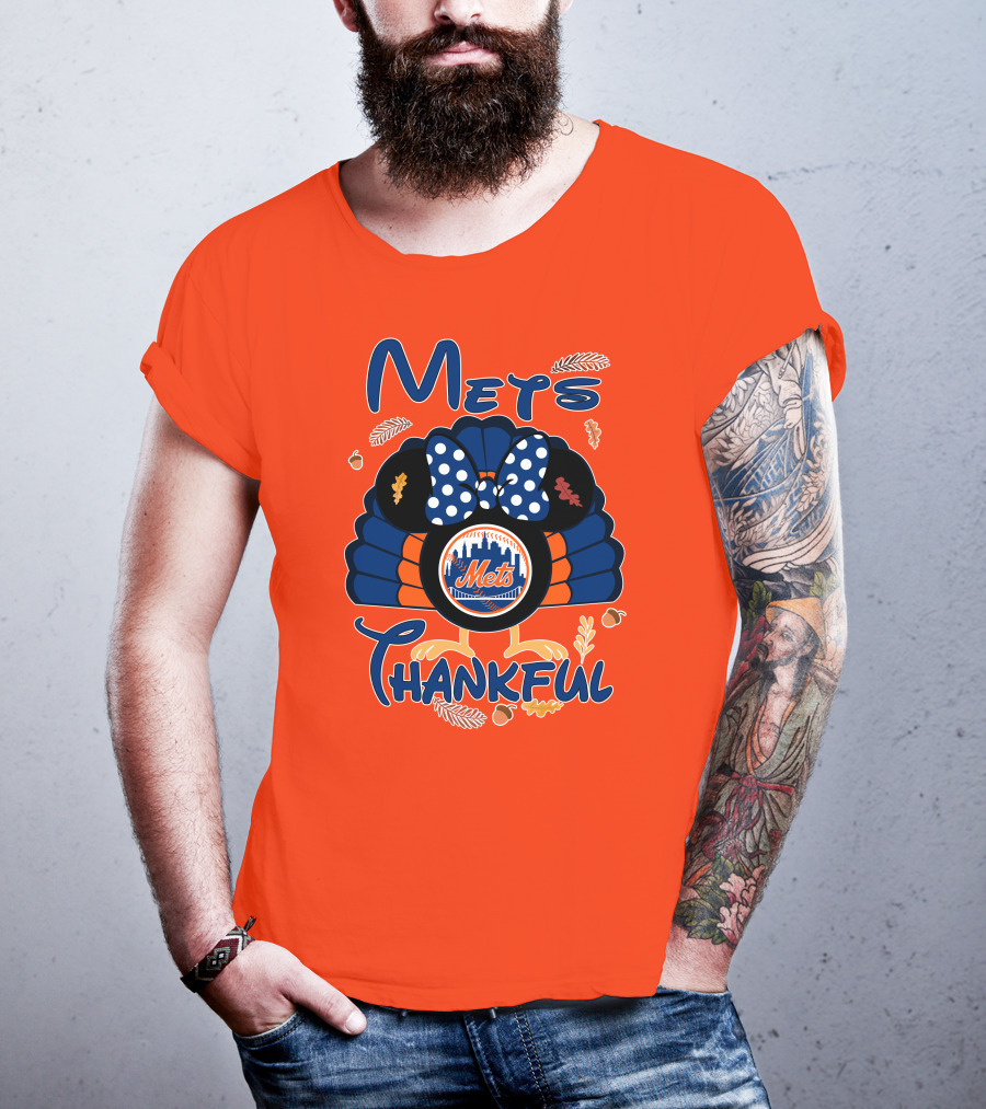 Mets Thankful Thanksgiving Minnie T-Shirt