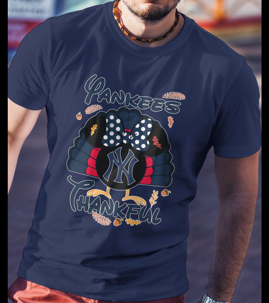 Yankees Thankful Minnie Thanksgiving T-Shirt