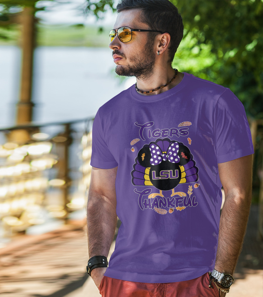 LSU Tigers Thankful Minnie Thanksgiving T-Shirt