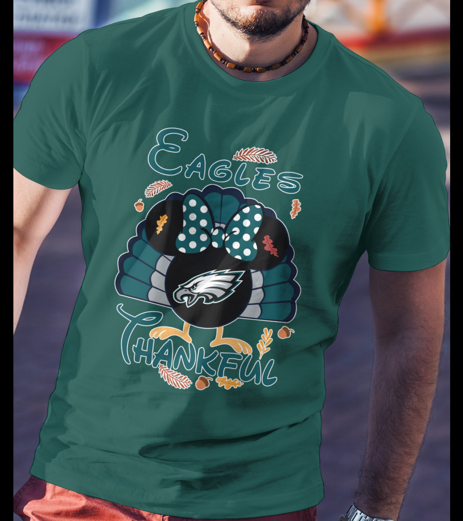 Eagles Thankful Philadelphia Minnie Thanksgiving T-Shirt