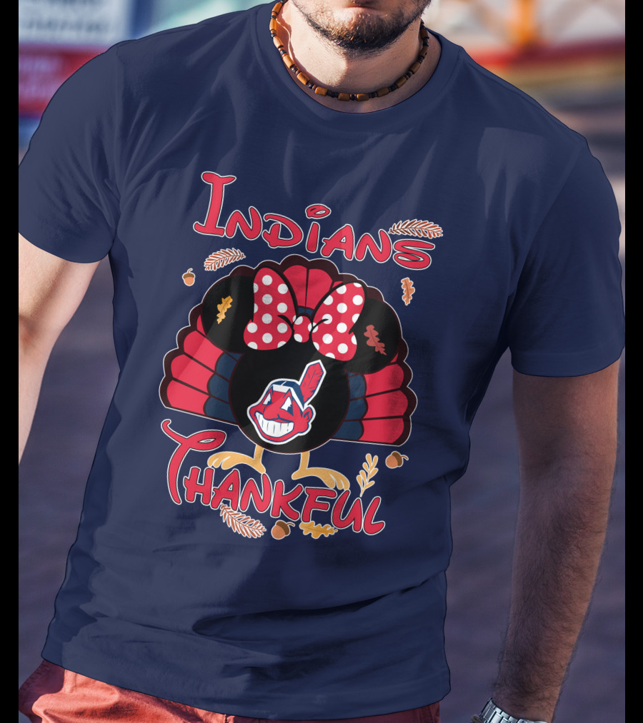 Indians Thankful Minnie Thanksgiving T-Shirt
