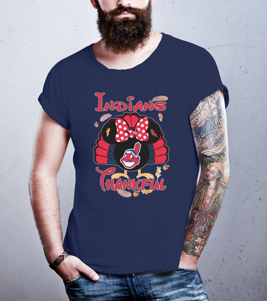 Indians Thankful Minnie Thanksgiving T-Shirt