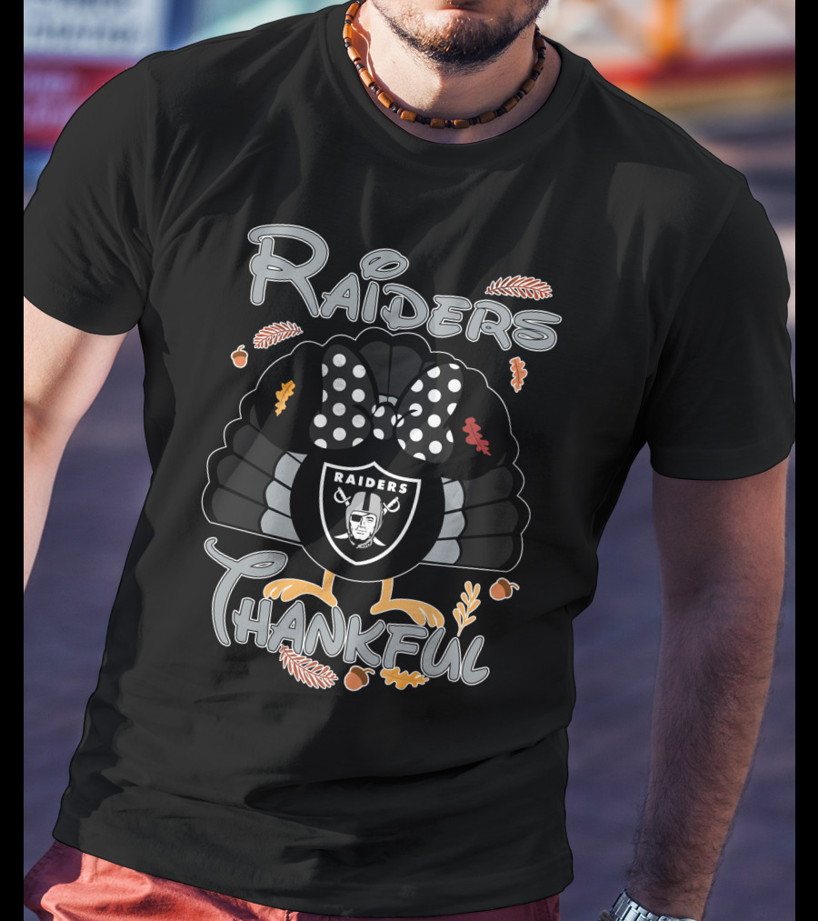 Raiders Thankful Minnie Thanksgiving T-Shirt