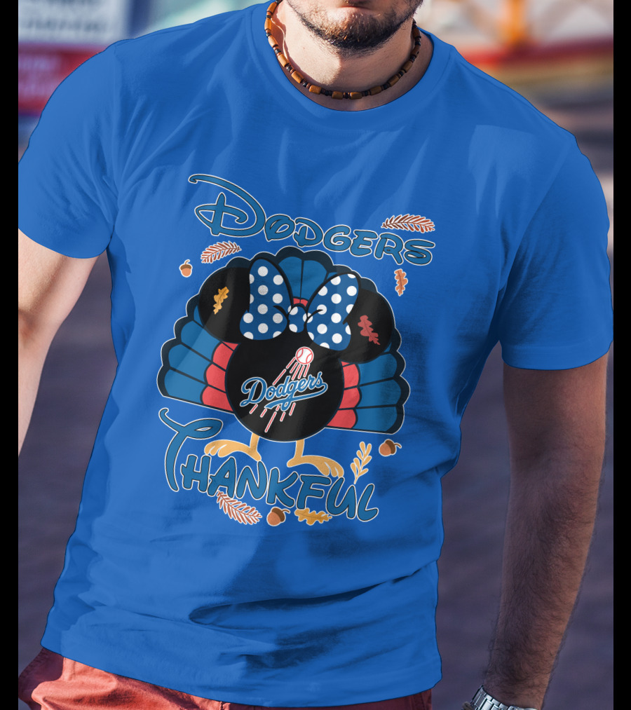 Dodgers Thankful Minnie Thanksgiving T-Shirt