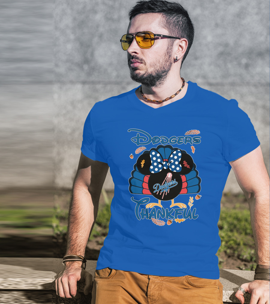Dodgers Thankful Minnie Thanksgiving T-Shirt