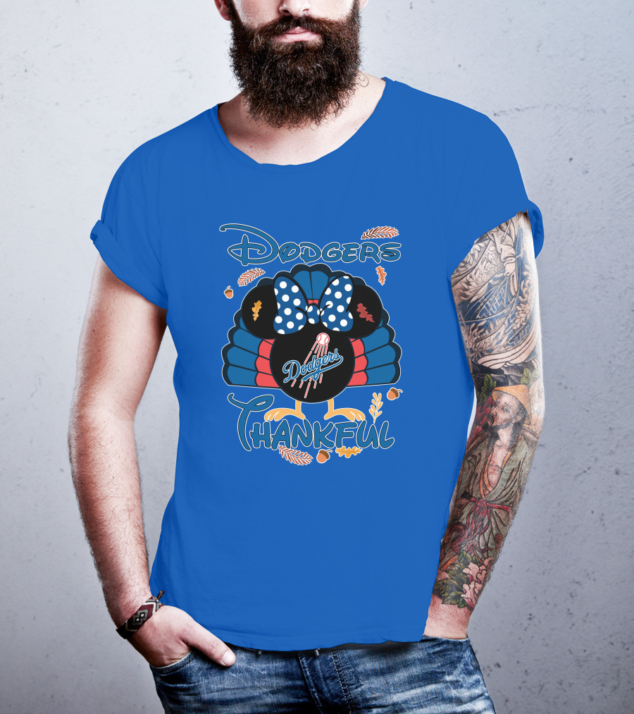 Dodgers Thankful Minnie Thanksgiving T-Shirt