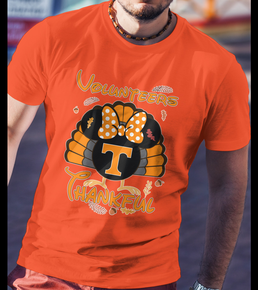 Volunteers Thankful Tennessee Minnie Thanksgiving T-Shirt
