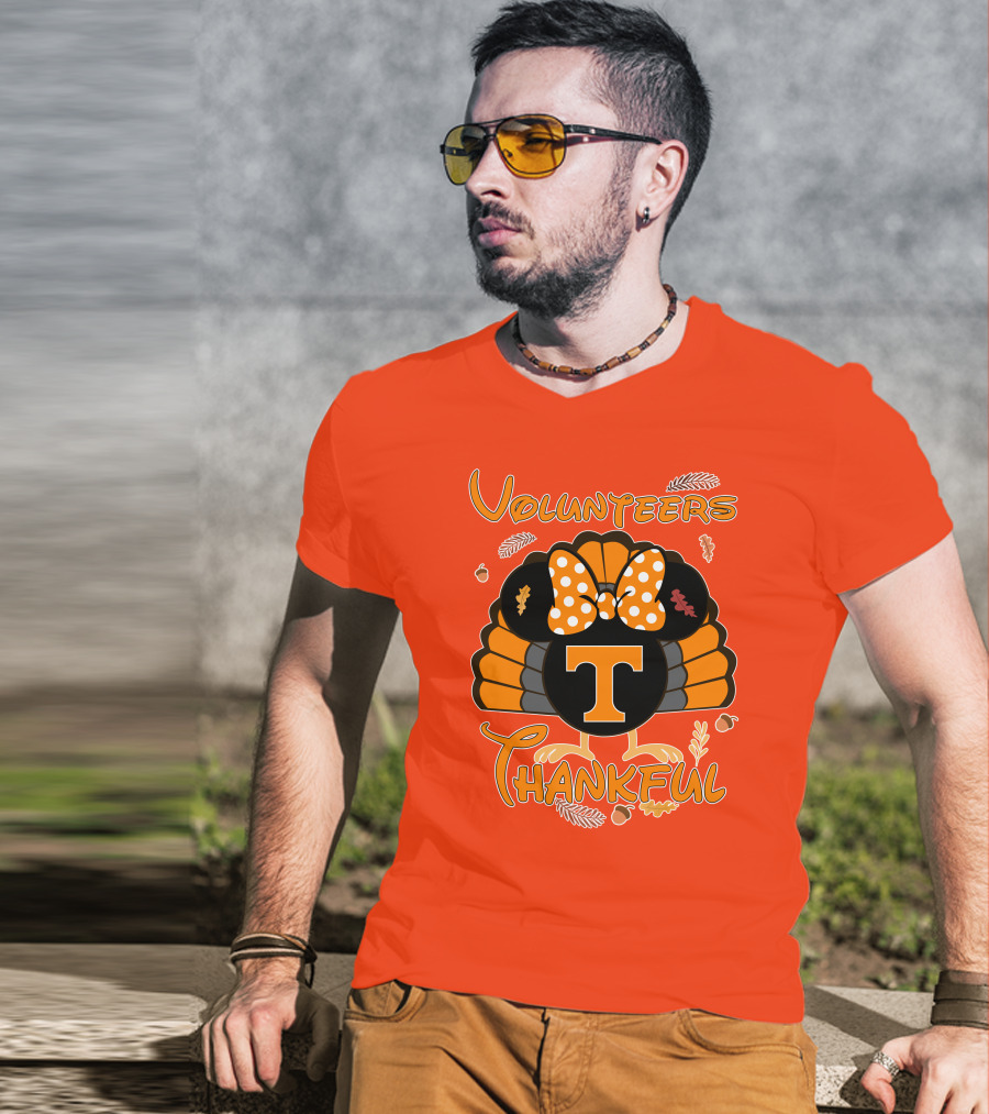 Volunteers Thankful Tennessee Minnie Thanksgiving T-Shirt