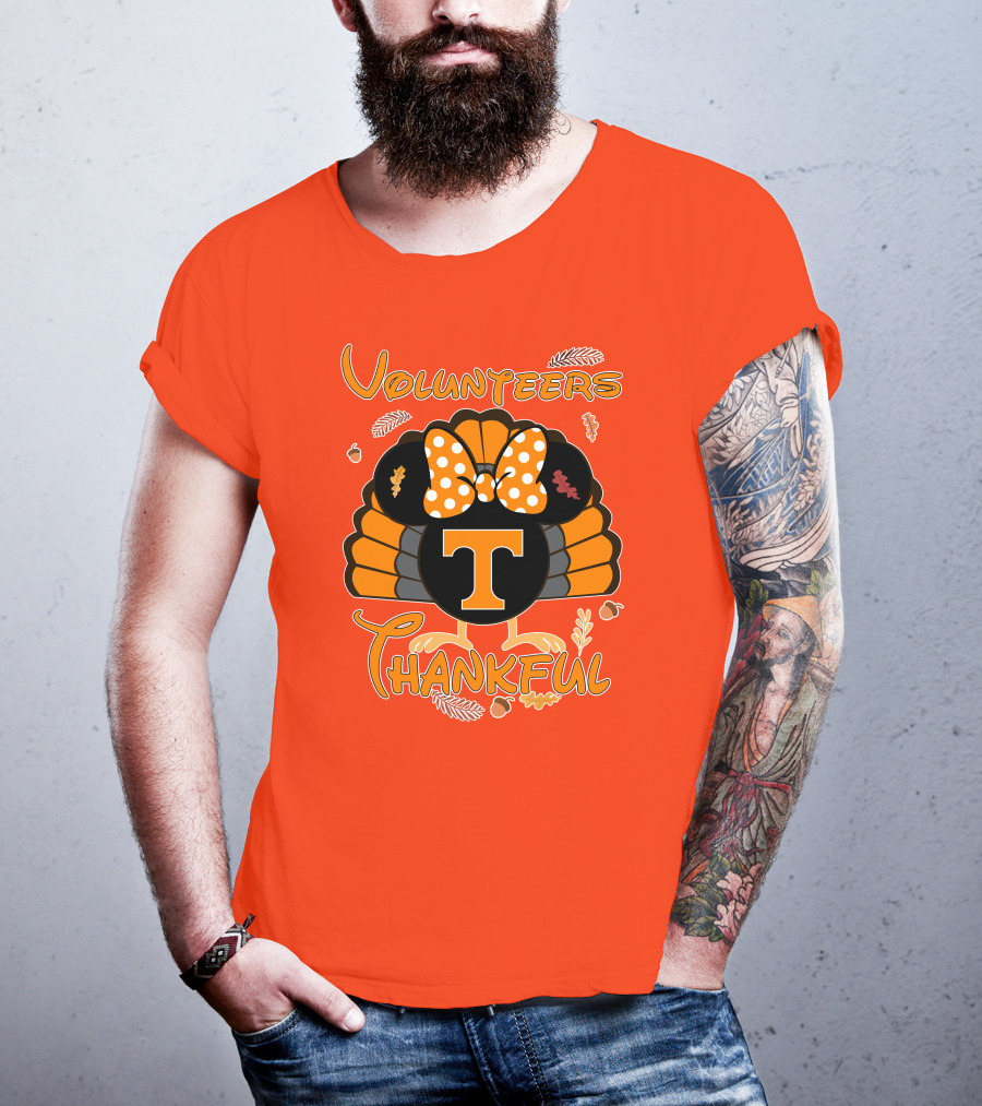 Volunteers Thankful Tennessee Minnie Thanksgiving T-Shirt