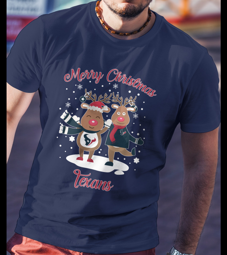 Merry Christmas Houston Texans Reindeer T-Shirt