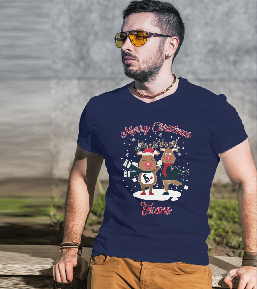 Merry Christmas Houston Texans Reindeer T-Shirt