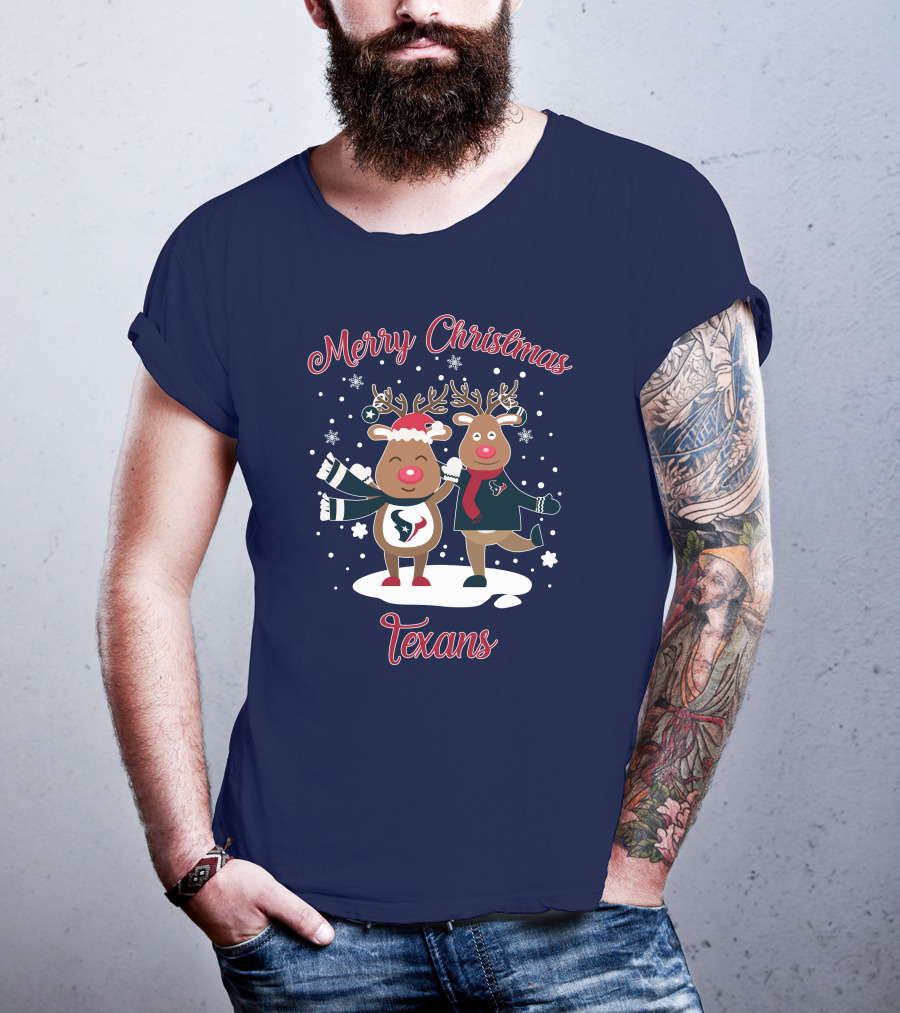 Merry Christmas Houston Texans Reindeer T-Shirt