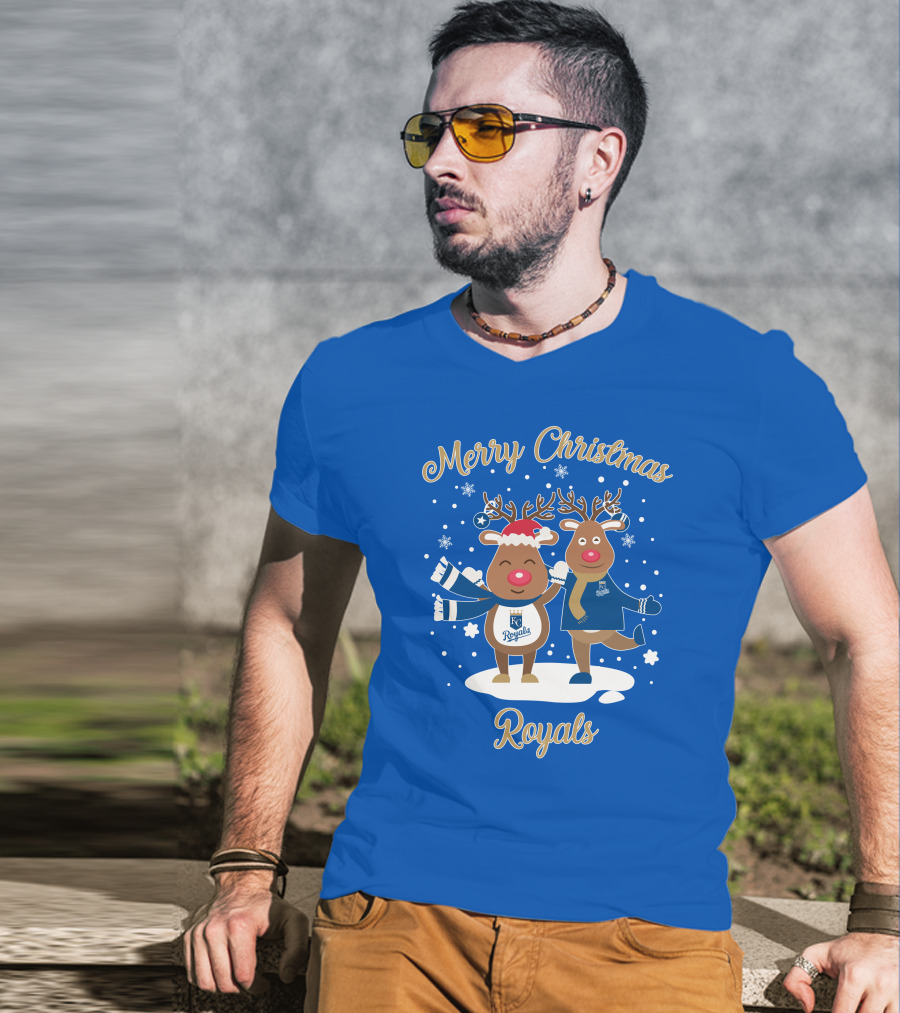 Merry Christmas Kansas City Royals Reindeer T-Shirt