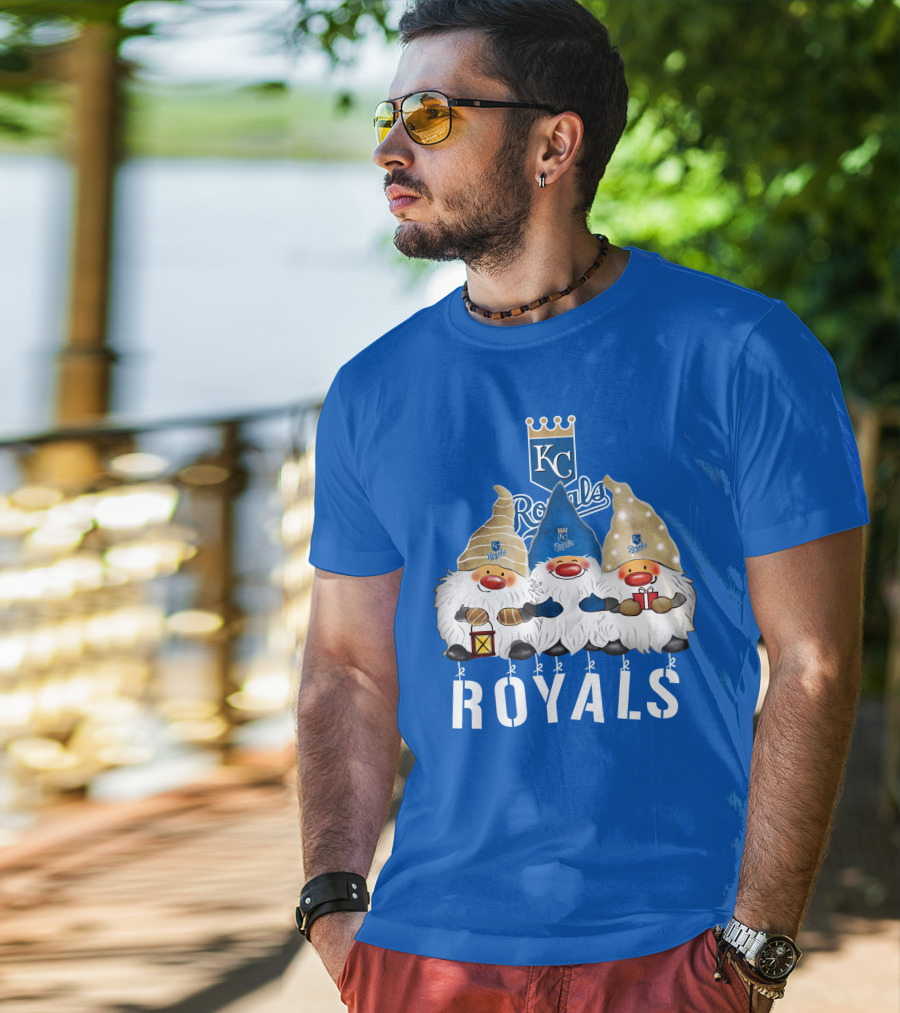Kansas City Royals Merry Christmas Happy Holidays Gnomes T-Shirt