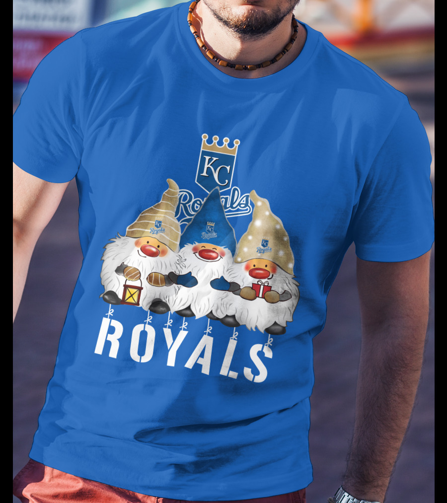 Kansas City Royals Merry Christmas Happy Holidays Gnomes T-Shirt