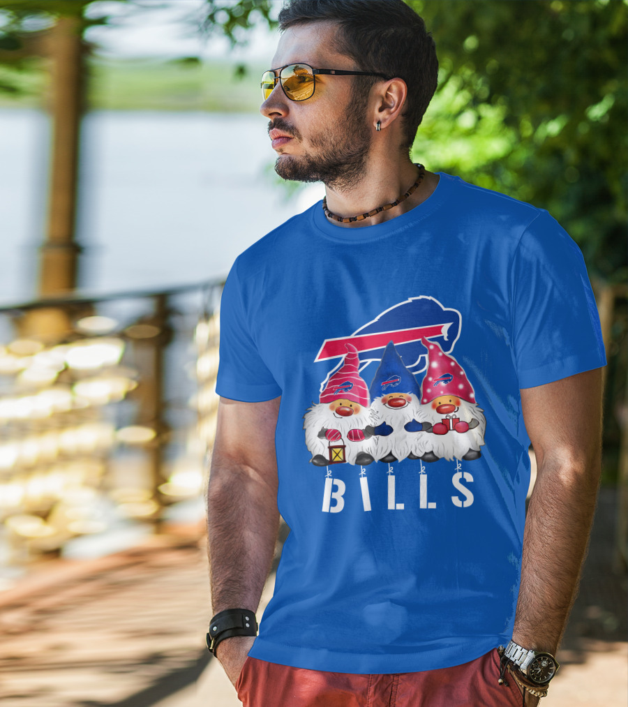 Buffalo Bills Happy Holidays Gnomes Christmas T-Shirt
