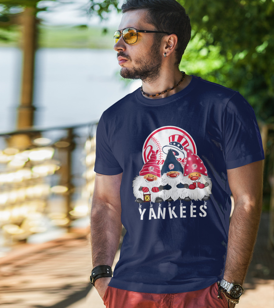 Yankees Merry Christmas Happy Holidays New York Yankees T-Shirt