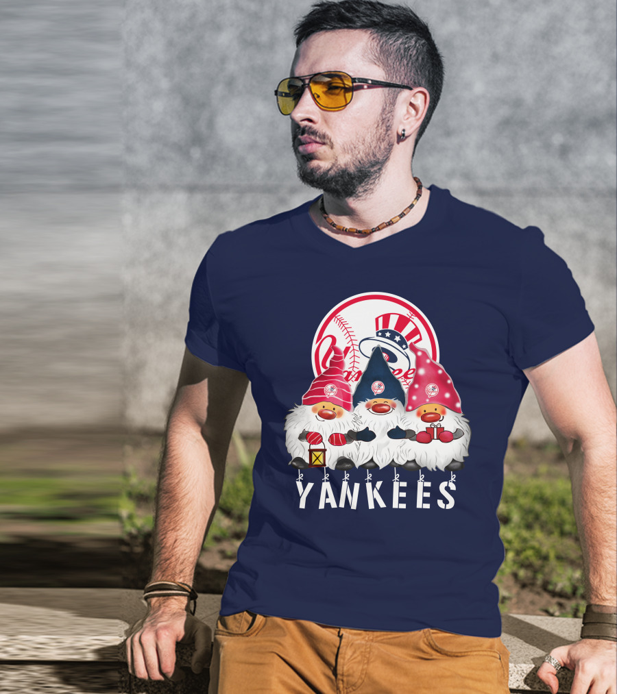 Yankees Merry Christmas Happy Holidays New York Yankees T-Shirt