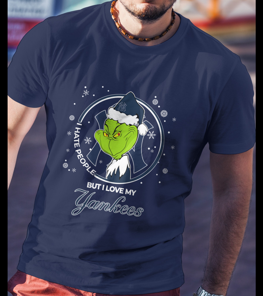 Christmas Grinch I Hate People But I Love My Yankees T-Shirt
