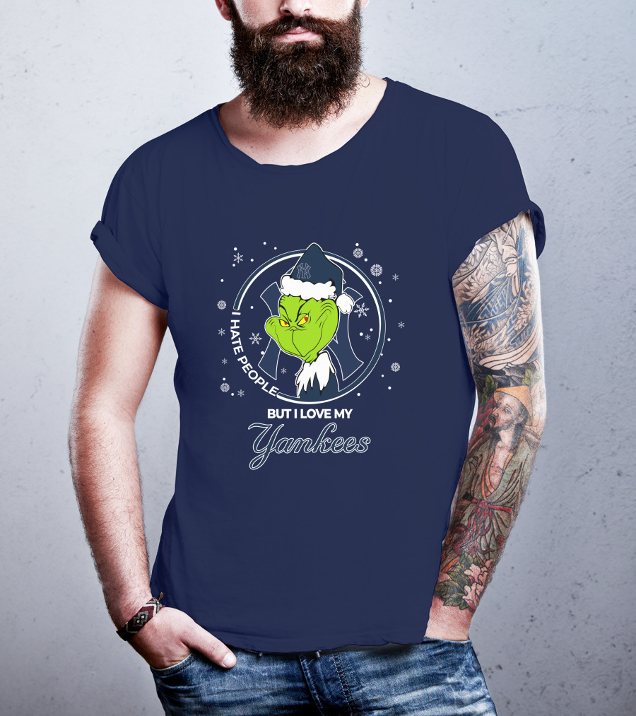 Christmas Grinch I Hate People But I Love My Yankees T-Shirt
