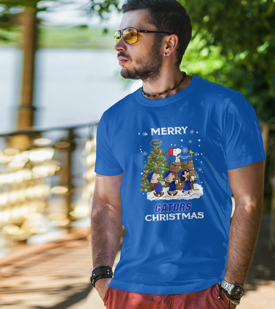 Merry Christmas Florida Gators Peanuts Christmas Tree T-Shirt