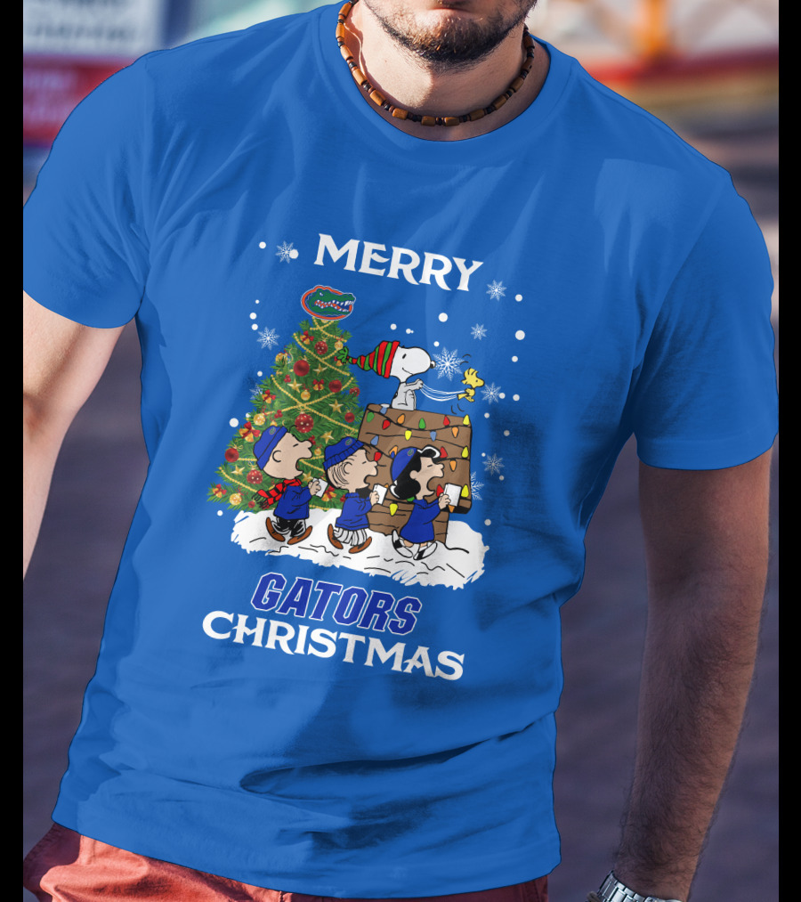 Merry Christmas Florida Gators Peanuts Christmas Tree T-Shirt